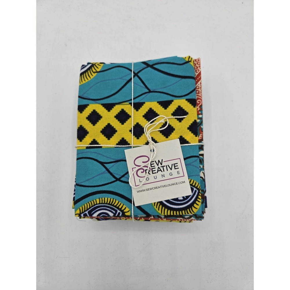 Sew Creative Lounge African Print Cotton Fat Quarter Squares Bundle